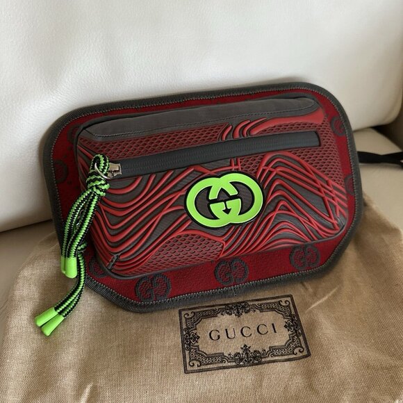 NEW GUCCI BAG BELT SLING LEATHER GG MONOGRAM 752102 FAB7U 8488 SZ 90 Cm - Picture 5 of 10